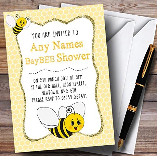 Pozivnice Za Pčele Sa Žutim Saćem Pozivnice Za Tuširanje Beba