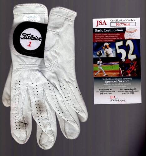 Bernhard Langer ruku potpisao i koristio Golf rukavica 2x Masters Champion JSA-autograme rukavice za Golf