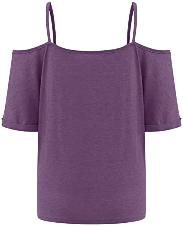 OVERMAL ljeto ženska seksi off-the-ramena Sling Top boja pamuk Kratak rukav T-Shirt