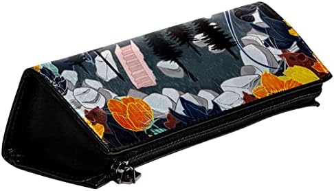 Mala šminkarska torba, patentno torbica Travel Cosmetic organizator za žene i djevojke, crtani kućni cvijet