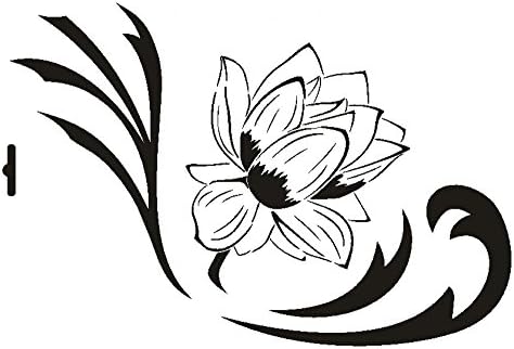 UMR-dizajn W-009 cvijet Textil - / wallstencil veličina A5