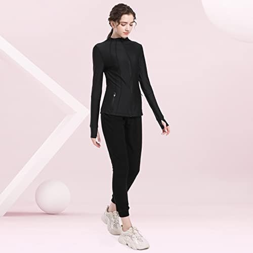 Jakne za vježbanje za žene Slim Fit Yoga jakna Potpuna zip atletska jakna Ženska teretana Sport trčanje