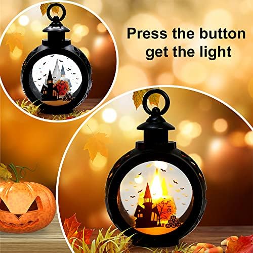 Noć za Halloween fenjer za svijeću, LED svjetla koja se bavi baterije za kokoši za Halloween Party Decor