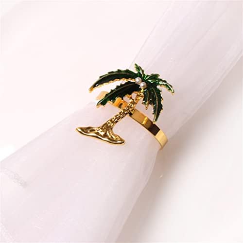 WODMB 10pcs Hotel Coconut Tree Salvena prstena salveta kopče Havajski stil biljni kokosni prsten sa salvetom