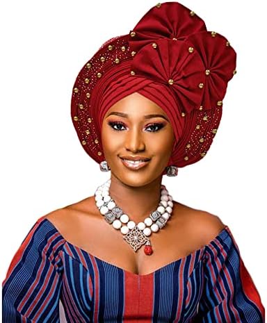 Afrička Headtie Auto Gele Tradicionalna Nigerija Wedding Head Wrap Za Žene