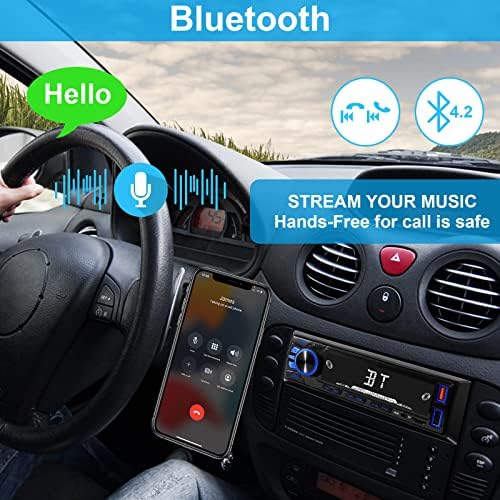 Auto radio Bluetooth Single Din Car Stereo Audio, MP3 player Car Stereo 1 din sa Bluetooth handsfree / FM