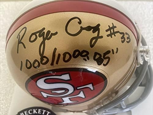 Roger Craig potpisao autogram San Francisco 49s Mini fudbalski šlem sa natpisom i Beckett autentifikacijom