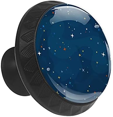 12 komada staklena dugmad Milky Way Star za Komode, 1,37 x 1,10 u okruglom kuhinjskom ormariću za dječiju