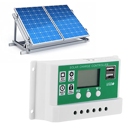 LCD solarni kontroler punjenja,inteligentni Regulator solarne baterije sa dvostrukim USB portom, Auto Parementer