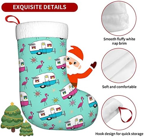 Austenstern Božićne čarape Duct traka Sretan kamper dvostrani kamin Viseći čarape
