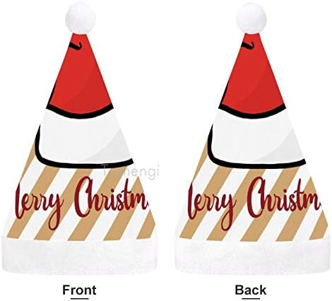 Božić Santa šešir, Sretan Božić šešir Božić šešir za odrasle, Unisex Comfort Božić kape za Novu godinu svečani