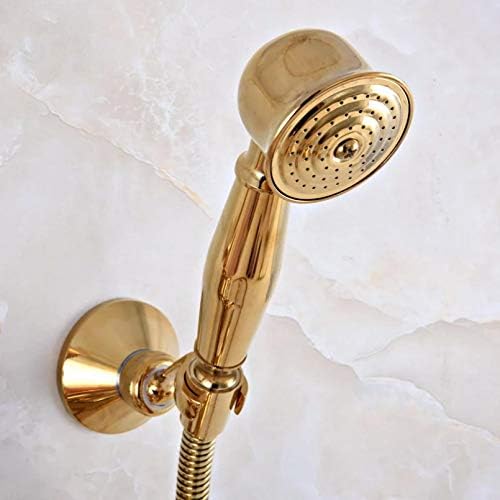 Polirano zlatno kolor mesinga kupaonica ručna ruka za tuš kabinu Set mešalica Dodirnite dvostruke križne