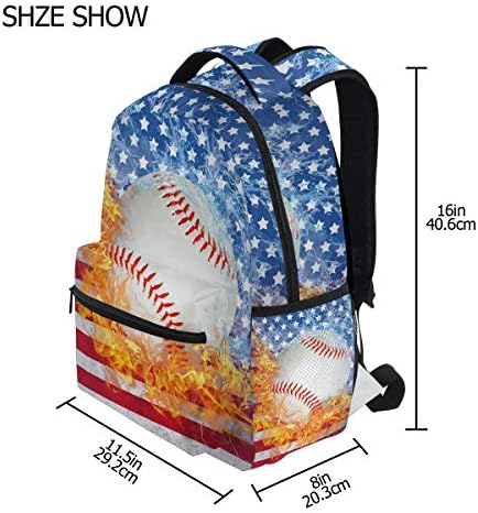 Zoeo plave bejzbol knjige Chic 3th 4. razreda školski ruksaci Travel Laptop Daypack torbica torbica za djevojke Dječačke tinejdžere