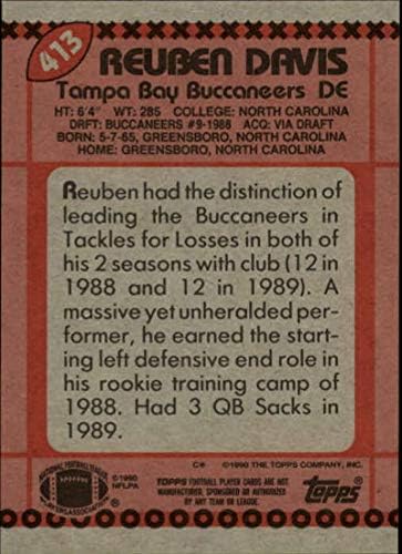 1990. topps 413 Reuben Davis Buccaneers NFL fudbalska karta NM-MT