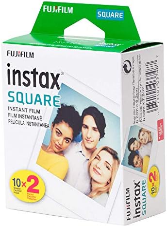 Fujifilm Instax Square Photo Album-Graphite Grey & amp; Instax Square Twin Pack Film - 20 ekspozicije