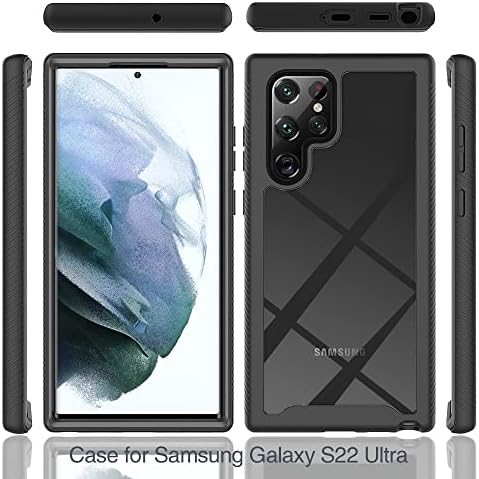Niopiee za Samsung Galaxy S22 Ultra 5g Hybrid Drop zaštita Clear Case Heavy Duty tvrdo robusni protiv klizni