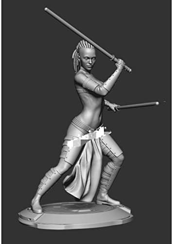 Goodmoel 1/24 Ancient Fantasy ženski ratnik smola model Kit / Nesastavljeni i bezbojni vojnik Die Cast Kit