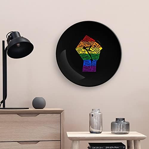 LGBT Pride Fist Bone Kina Dekorativna ploča sa stand Početna stranica Wobble-Plate Desertne ploče Pokloni