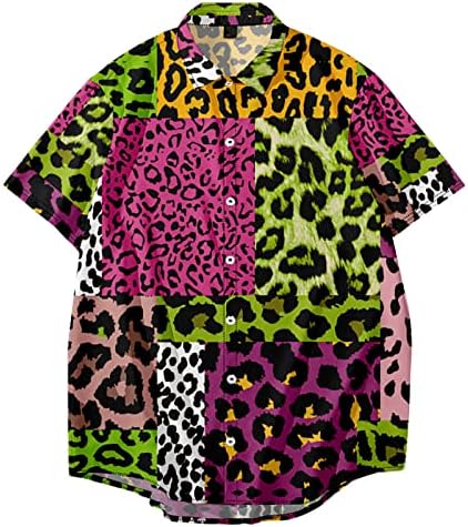 2023 Nova muška tiskana leopard tiskanih majica s kratkim rukavima majica na plaži majica za majicu za haljinu