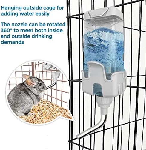 Vannon Top Fill male boce za vodu za životinje za sanduk bez kapanja dozator vode bez BPA za zeca, činčilu,