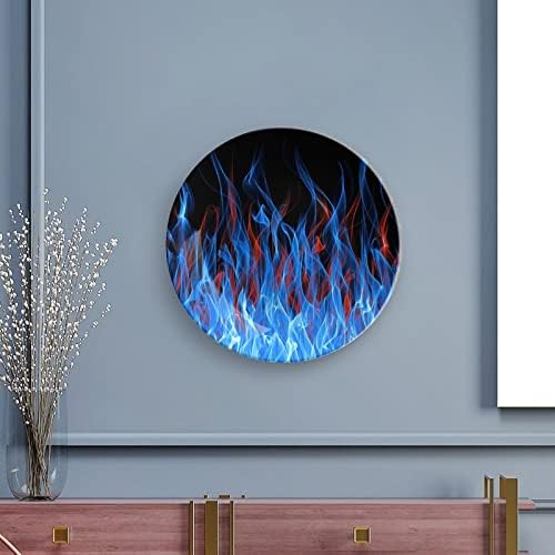 Plava i crvena vatra plamen ukrasna ploča Keramičke ploče Zidni dekor sa zaslonom za ured za uređenje kuće