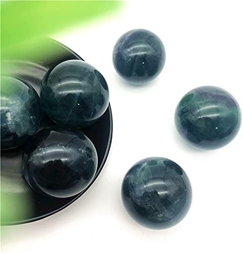 Binnanfang AC216 1pc Natural Blue Fluorit ball sfera Kvarcni kristali Gemstones Kućni ukras Sirovi reiki
