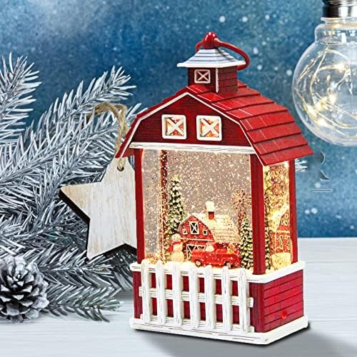 XPPome božićne muzičke globus kuću snežni božićni fenjer sjaji lampionziran fenjera za snjegović sa farmi