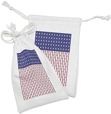 AMBESONNE USA TABRIC TOUCH Set od 2, američka zastava sa zvijezdama i prugama Nacionalnost Danska tema za