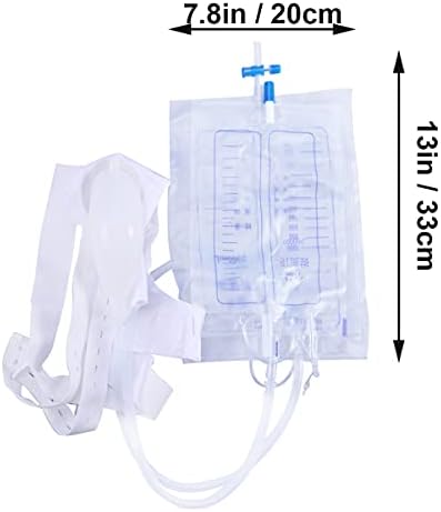 Držač za držač torbe od plastične vrećice doitool 2000ml urinarna drenaža, jasan silikonski odvod - pisoar