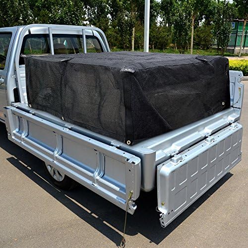 Krevet za kamione Cargo Net Organizator 6.75'x 8 '| Teška bungee za rezanje, podesiva i RIP neotpaljiva