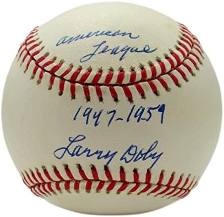 Larry Doby Hof Autographing / Inscr Oal bejzbol Cleveland Indijanci PSA / DNK - autogramirani bejzbol