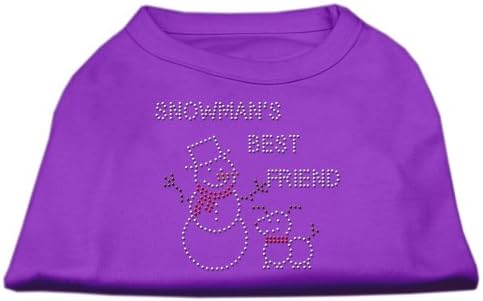 Mirage PET Snowman's Best Friend Rhinestone Majica Purple Medium - 12