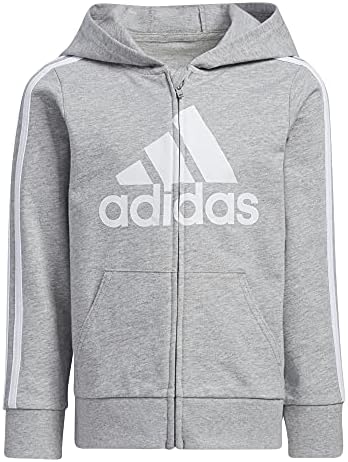 Adidas Boy's Zip prednji francuski jakna od terry s kapuljačom i joggers set