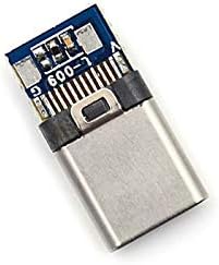 Lysee Plug & amp; konektori-5 kom USB 3.1 Tip C muški kabelski utikači konektor utičnica priložena PC ploča