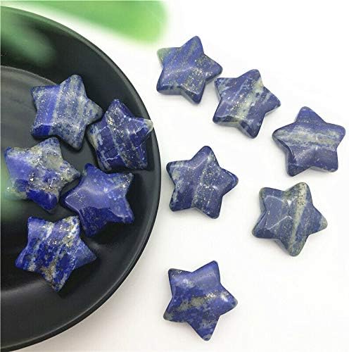 Binnanfang AC216 1pc Natural Lapis Lazuli Crystal Stone Star u obliku medinja Meditacija izlječenja poliranih