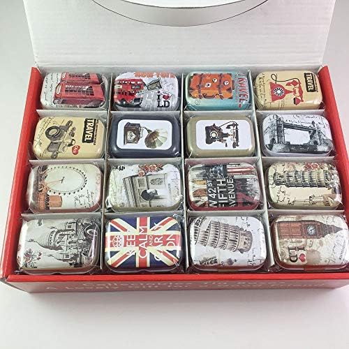 Anncus 64 kom / lot Vintage Cartoon Travel Stil Tin Box Candy tableta Chutty Mini Storage ukras Kombistrac