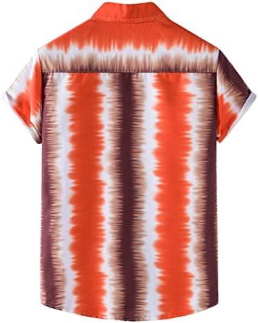 XXBR vintage majice za muškarce Striped Havajska majica s kratkim rukavima dolje Down majica Slim Fit Ležerne