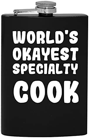 Svjetski Okajest Specialty Cook - 8oz Hip tikvica za piće alkohola