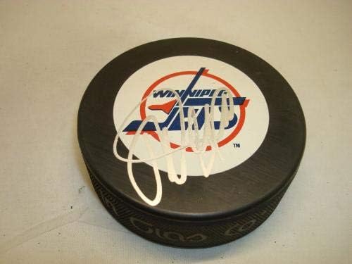 Teemu Selanne potpisao Winnipeg Jets Hockey Puck Autographed PSA / DNA COA 1B-Autographed NHL Pucks