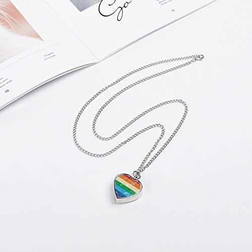 LGBT gay prava zastava za kućne urne ogrlica personalizirani držač pepela privjesak za uspomenu na srce