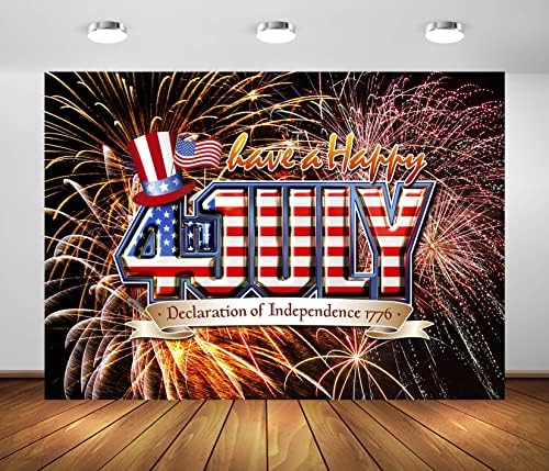 Loccor 10x6. 5ft tkanina sretan 4. jula Party Backdrop American Stars Stripes Firework Photography pozadina