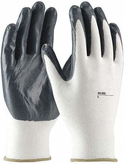 Mdmprint nitrilne rukavice, pokrivenost dlanova, Bijela/Siva, XL, PR