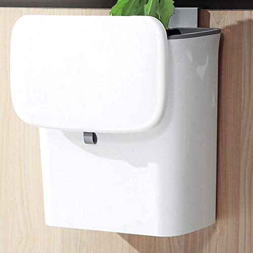 Zukeeljt smeće može smeće može kućna kuhinja plastična bijela bijela 28 * 13 * 24 * 16 * 26cm zidna kupaonica