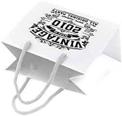 Bang uredna odjeća poklon torbe za 13. rođendan - bijeli papir s ručkama za uže - reciklirana ekološka poklon