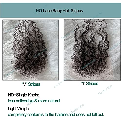 HD Swiss Lace baby hair Stripes brazilska Djevičanska ljudska kosa kovrčava dječja kosa komadi za ivice