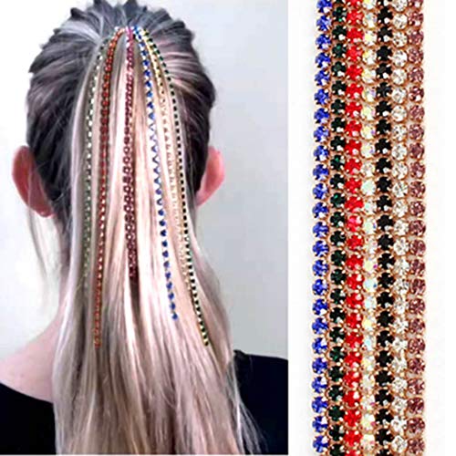 Littleb Tassel Dodatna oprema za kosu Hippie ekstenzije za kosu Šarene kose kopče Modni lanac za kosu Jedinstveni