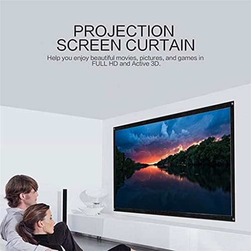ZLXDP 16: 9 Prijenosni sklopivi zaslon projektora Zidna montirana kućna kino Kazalište 3D projekcijsko crte