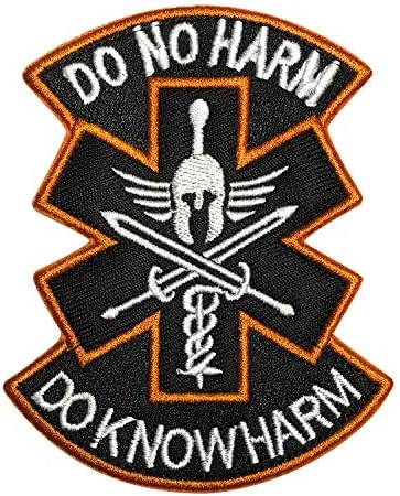 Morthome m ne čine štetu Znaš štetu Spartan Medic Emt Ems US Morale Badge Acu Patch