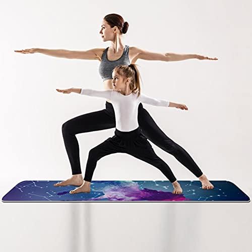 Debela neklizajuća Vježba & amp; fitnes 1/4 prostirka za jogu sa printom sazviježđa jednoroga za Yoga Pilates