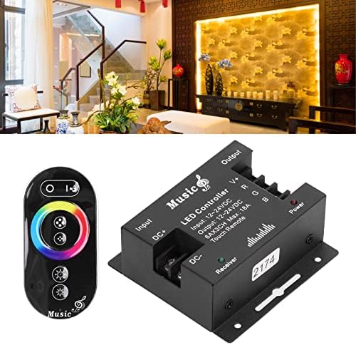 LED RGB Music Touch Controller, RF kapacitivna kontrola dodira, preko 20 načina za odabir iz, LED kontroler
